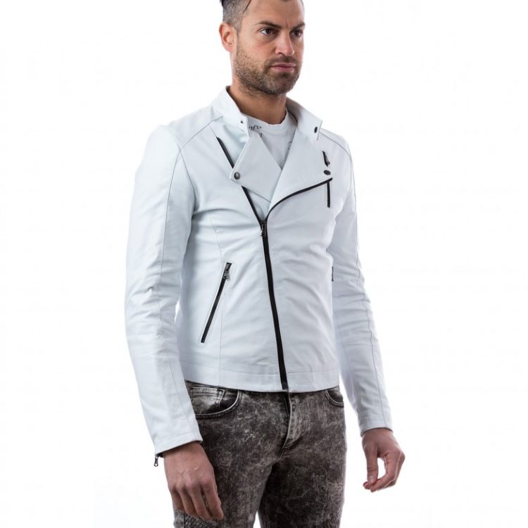 RANIERO CHIODO - Black Lamb Leather Biker Jacket